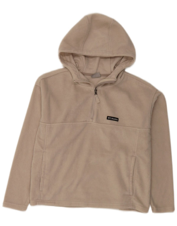 Damska bluza polarowa Columbia Oversize z kapturem i zamkiem błyskawicznym UK 10 Small Beige