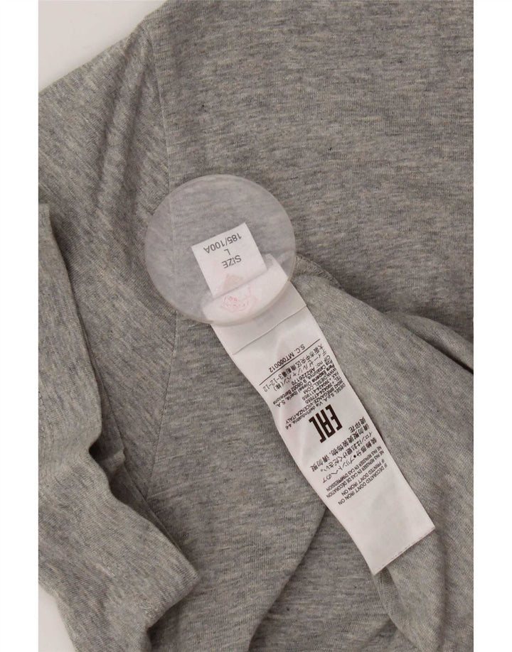 Męski T-shirt Diesel z grafiką, duży, szary, bawełniany