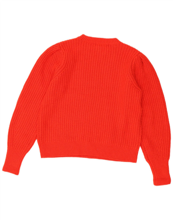 Marks & Spencer Damski sweter z okrągłym dekoltem, UK 14, średni czerwony akryl