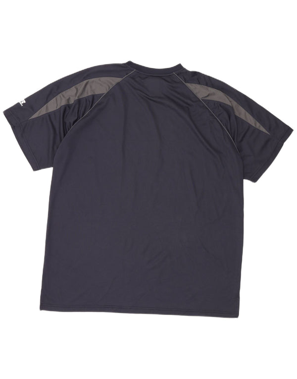 T-shirt męski RUSSELL ATHLETIC, wysoki, 2XL, granatowy, poliester z blokami kolorów