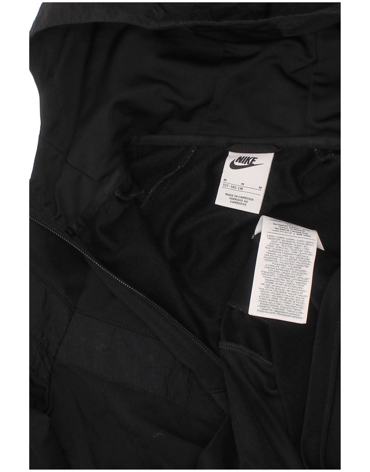 Dziewczęcy sweter z kapturem i zamkiem NIKE 10-11 lat, średni czarny poliester