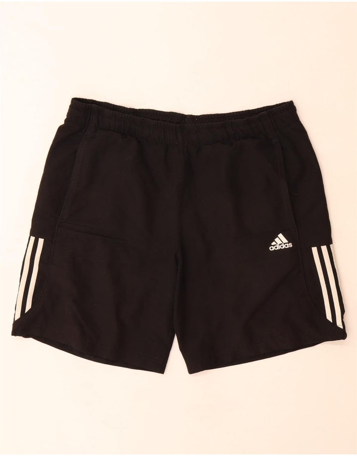 Męskie spodenki sportowe Adidas Climalite, średni czarny poliester