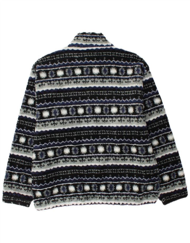 Męska kurtka polarowa VINTAGE UK 40 Large granatowa Fair Isle