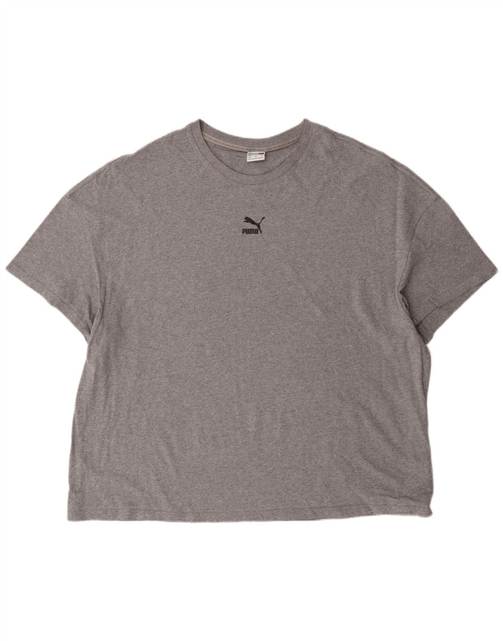 Męska koszulka z grafiką Puma Top 2XL Szara bawełna