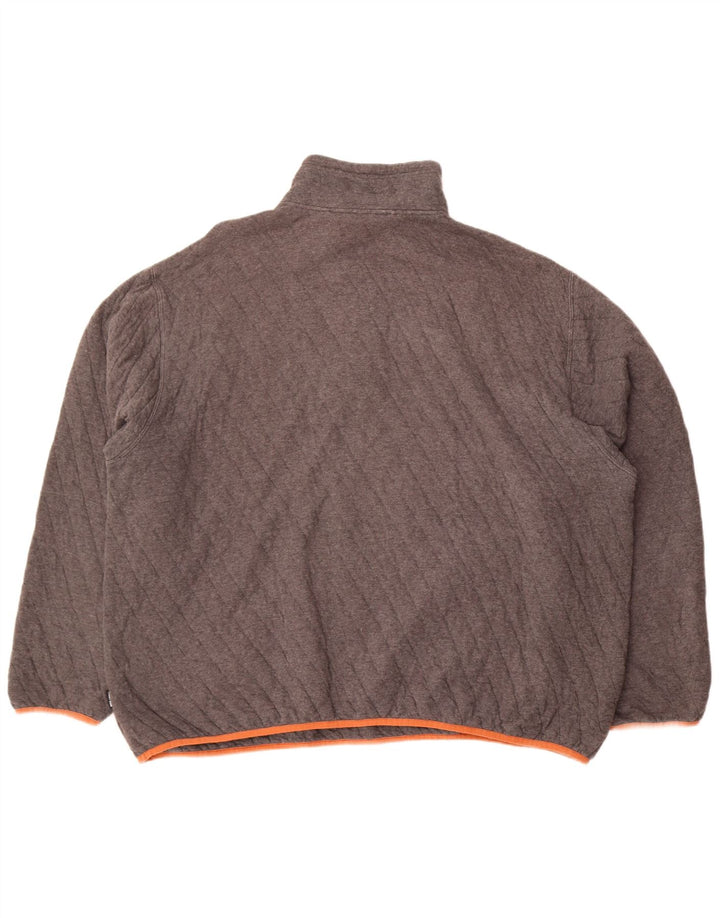 Męska bluza z kapturem Orvis, zapinana na guziki, 2XL, szara bawełna