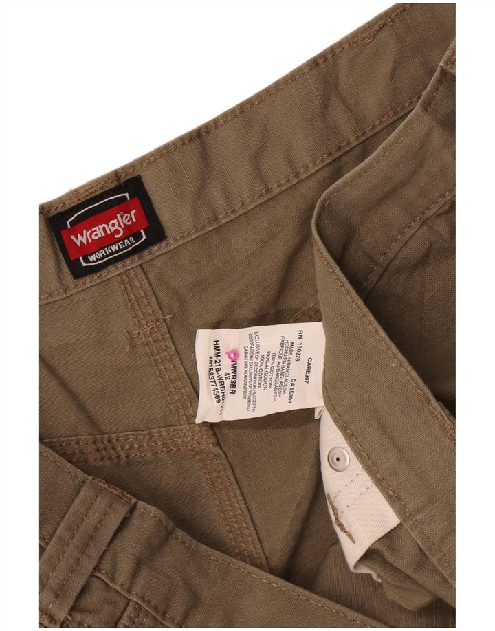 Męskie spodenki cargo Wrangler W42 2XL, bawełna khaki