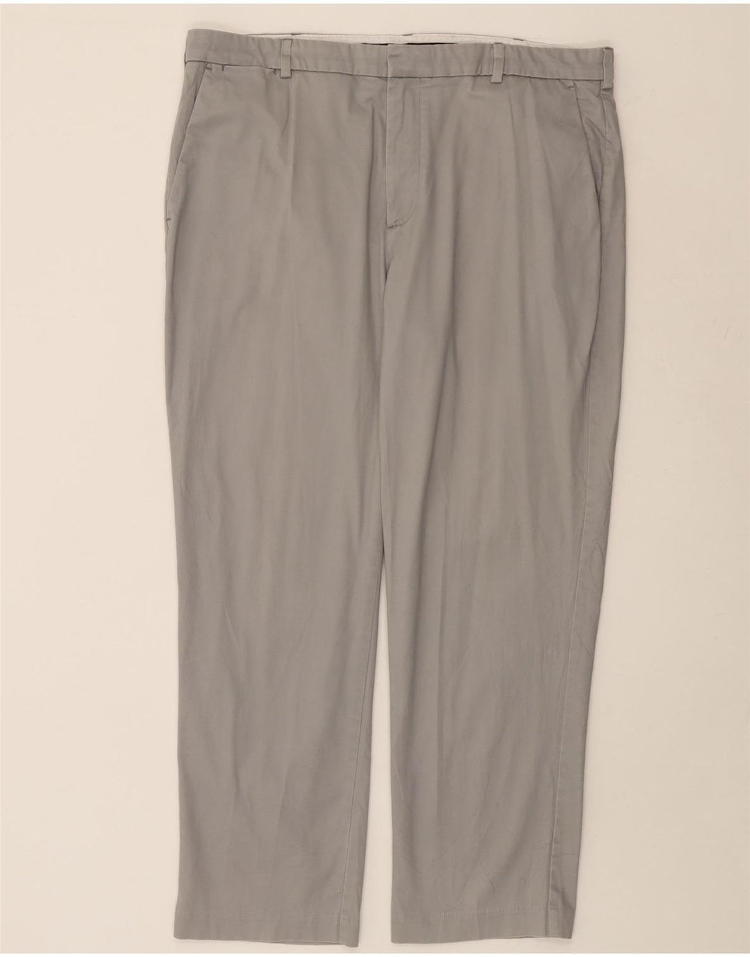 Męskie proste spodnie chino IZOD W38 L30 Szara bawełna