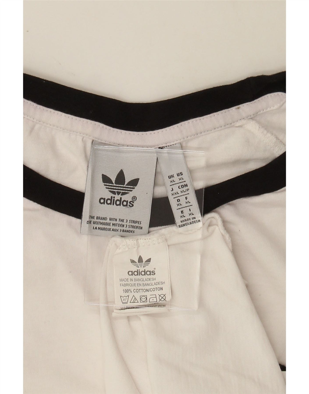 ADIDAS Mens T-Shirt Top XL White Cotton Vintage Adidas and Second-Hand Adidas from Messina Hembry 