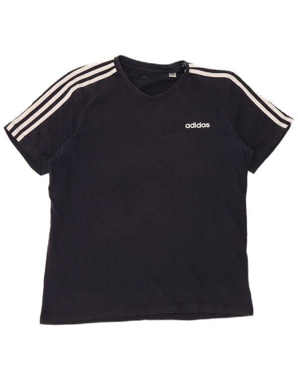 Adidas Męski T-Shirt Top Duży Granatowy Bawełniany