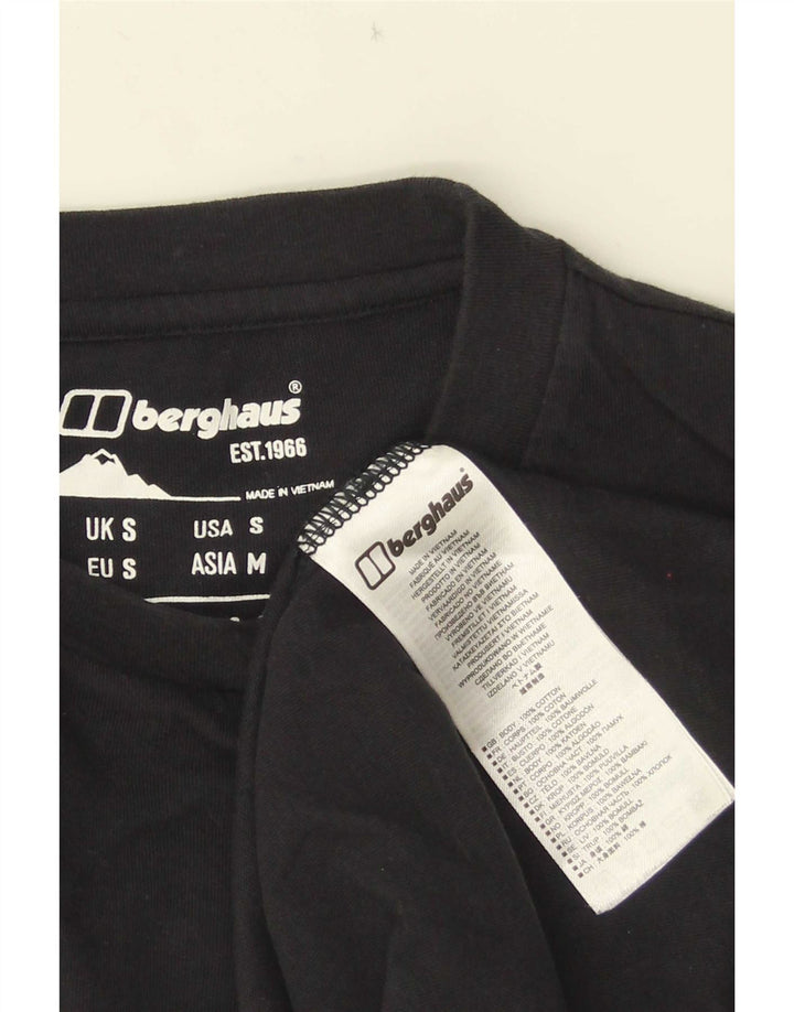 Męski T-shirt z grafiką Berghaus, mały, czarny, bawełniany
