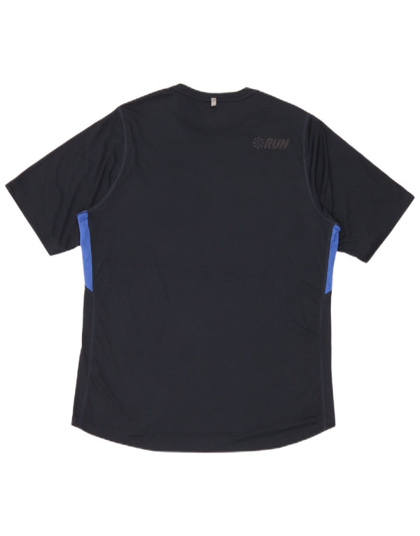 T-shirt męski Nike Dri Fit, duży, granatowy, z blokami kolorów
