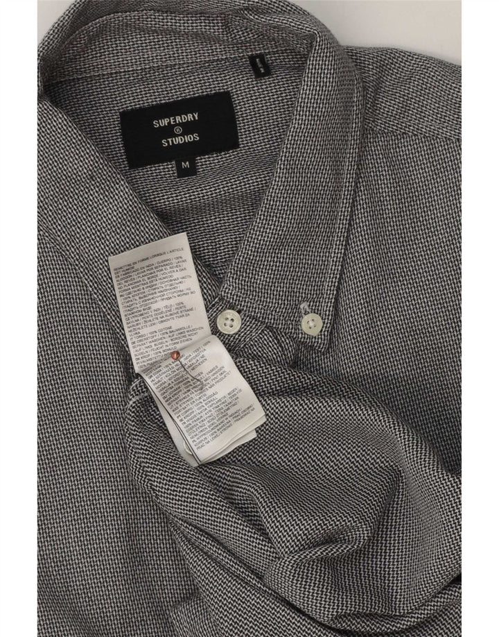 Koszula męska Superdry, średnioszara, bawełniana