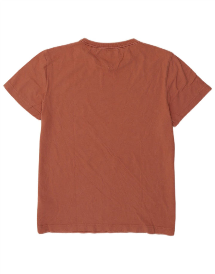 T-shirt męski Tommy Hilfiger, bawełniany, średnio brązowy