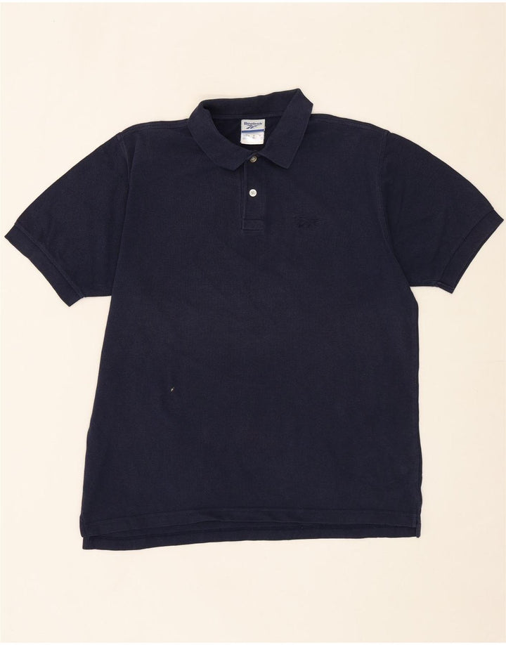 REEBOK Mens Polo Shirt Medium Navy Blue Cotton Vintage Reebok and Second-Hand Reebok from Messina Hembry 