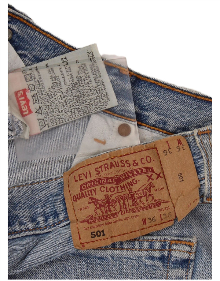 Męskie spodenki jeansowe LEVI'S 501 W36, duże, niebieskie, bawełniane