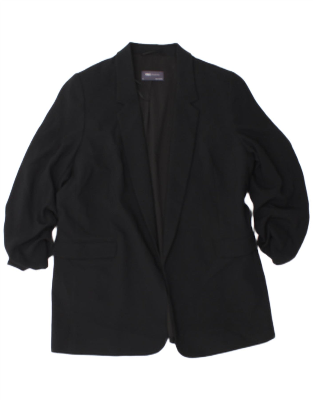 Marks & Spencer Damska marynarka z rękawami 3/4 i otwartymi, UK 18 XL, czarna