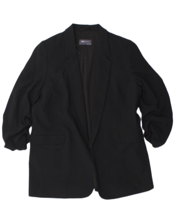 Marks & Spencer Damska marynarka z rękawami 3/4 i otwartymi, UK 18 XL, czarna