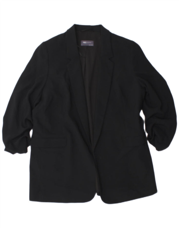 Marks & Spencer Damska marynarka z rękawami 3/4 i otwartymi, UK 18 XL, czarna