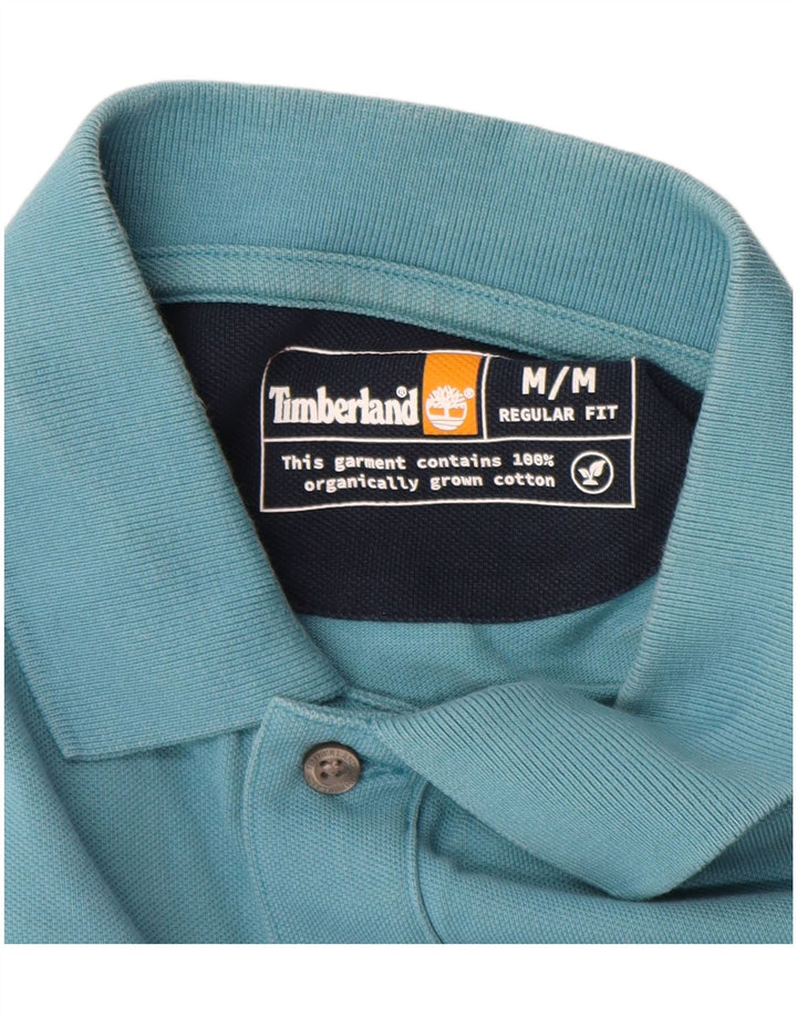 Męska koszulka polo Timberland o regularnym kroju, średnioniebieska, bawełniana