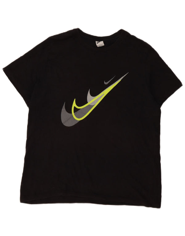 Męski T-shirt z grafiką Nike, 2XL, czarna, bawełniana