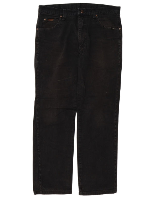 Męskie jeansy Wrangler Texas Straight W34 L27 Czarne bawełniane