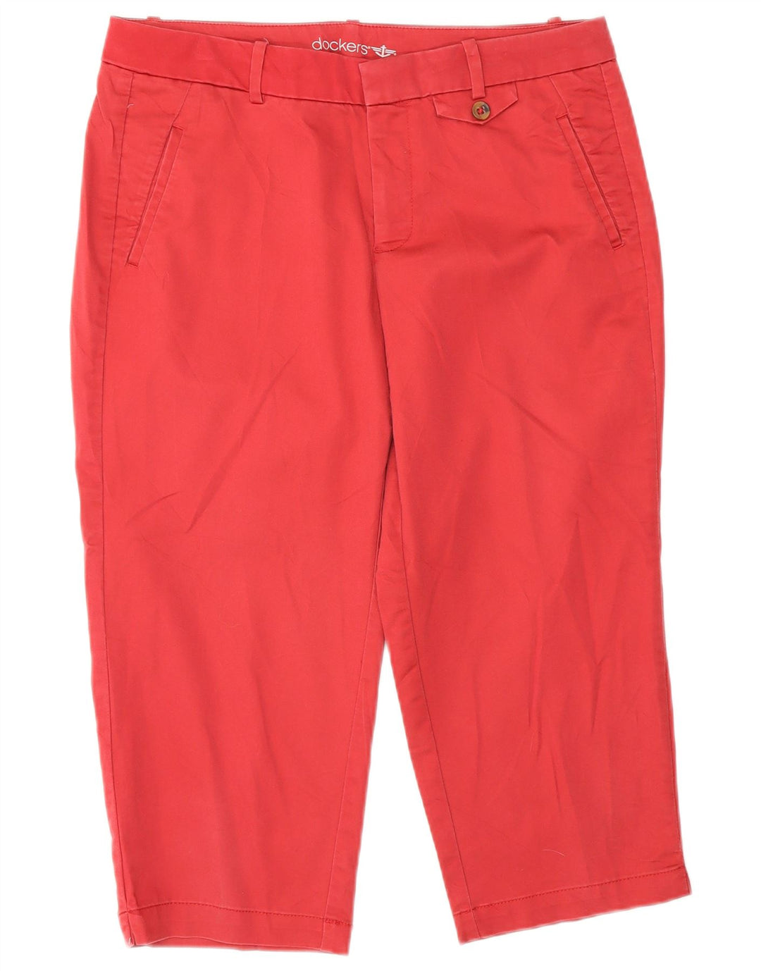Damskie spodnie Capri Dockers US 8 Medium W30 L20 Czerwony poliester