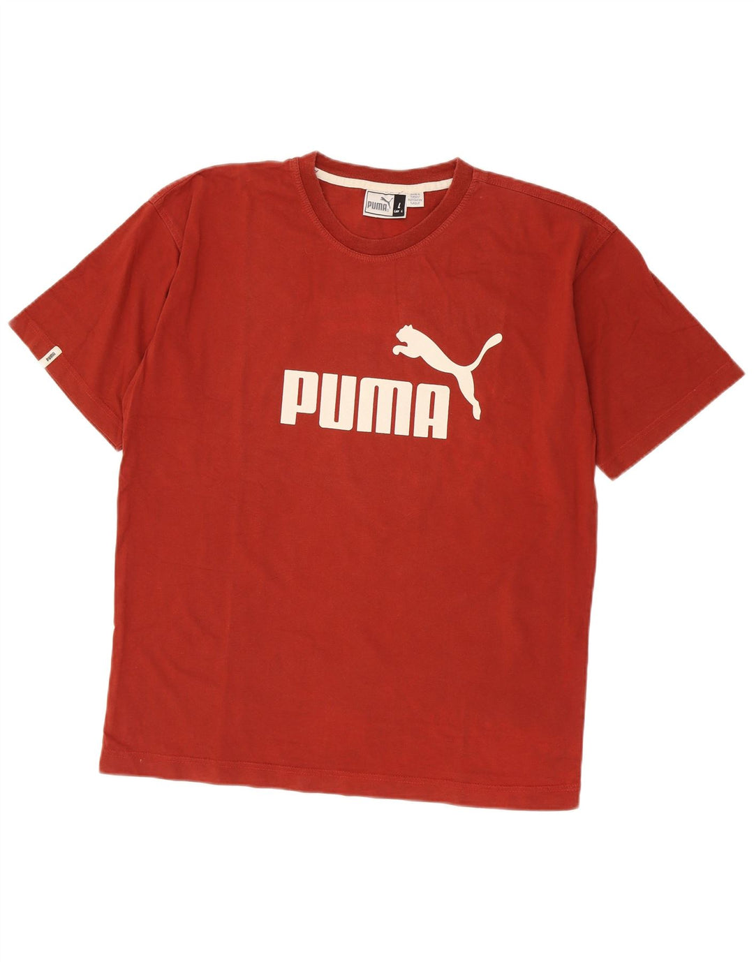 Męski T-shirt Puma z grafiką, duży, brązowy