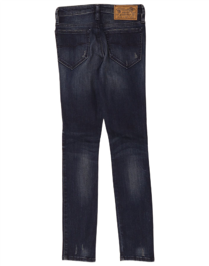 DIESEL Damskie jeansy skinny w trudnej sytuacji W26 L29 Niebieskie bawełniane
