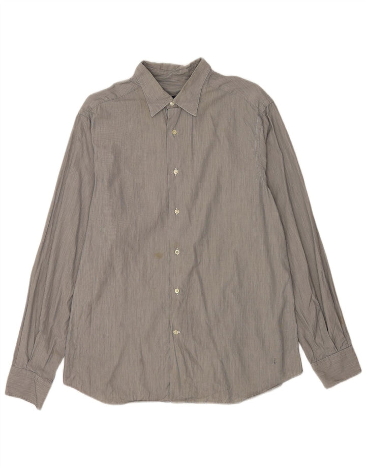 Koszula męska Massimo Dutti Slim Fit XL, szara, bawełniana w paski