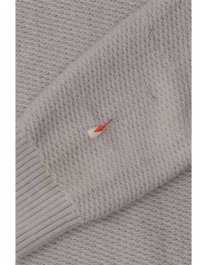 Męski sweter z okrągłym dekoltem Tommy Hilfiger, średnioszary poliester