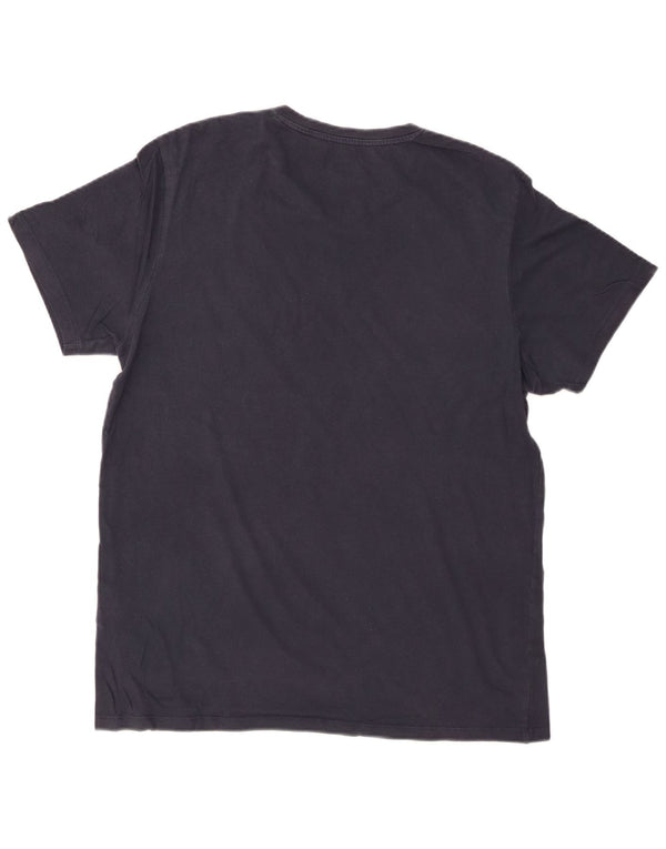 Męska koszulka z grafiką JACK & JONES, góra XL, granatowa, bawełniana