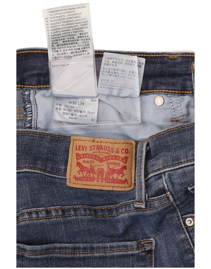 Damskie jeansy LEVI'S 311 Shaping Skinny W30 L34 Niebieska bawełna