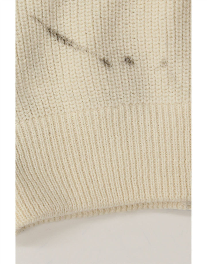 VINTAGE Mens Cardigan Sweater XS Off White Vintage Vintage and Second-Hand Vintage from Messina Hembry 