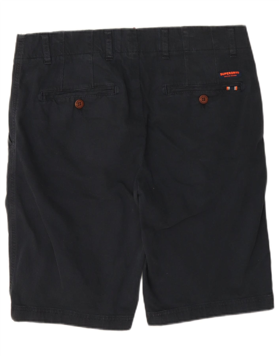Męskie spodenki Chino Superdry W32 Średni granatowy, bawełniany