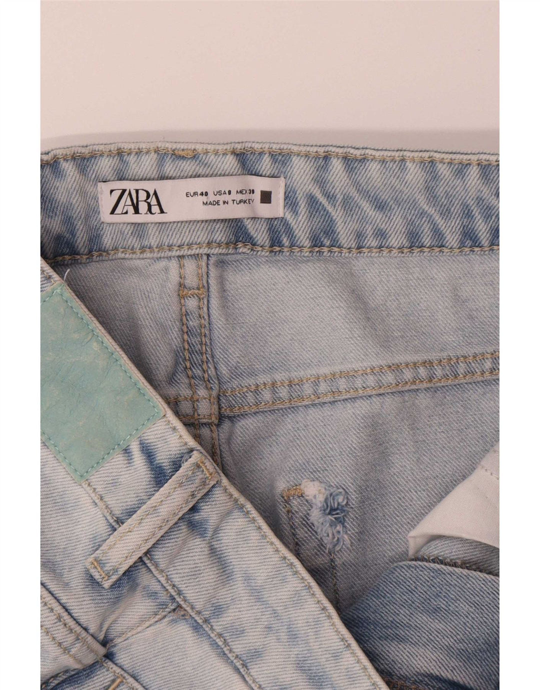 Damskie jeansy zwężane Zara EU 40 Medium W30 L28 Niebieskie