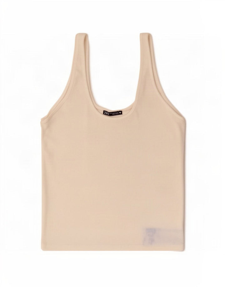 Damski top na ramiączkach Zara UK 12, średni biały