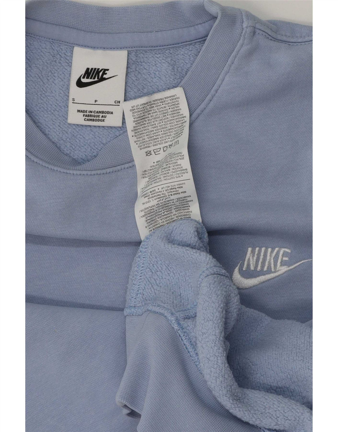 Męska bluza dresowa Nike, mała, niebieska, bawełniana