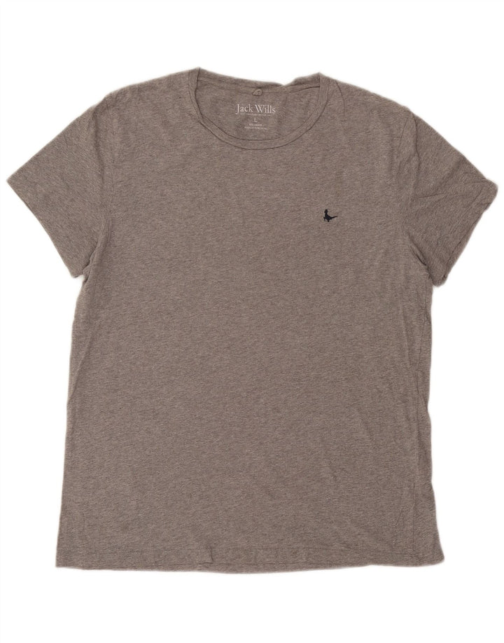 T-shirt męski Jack Wills, duży, szary, z bawełny w plamki