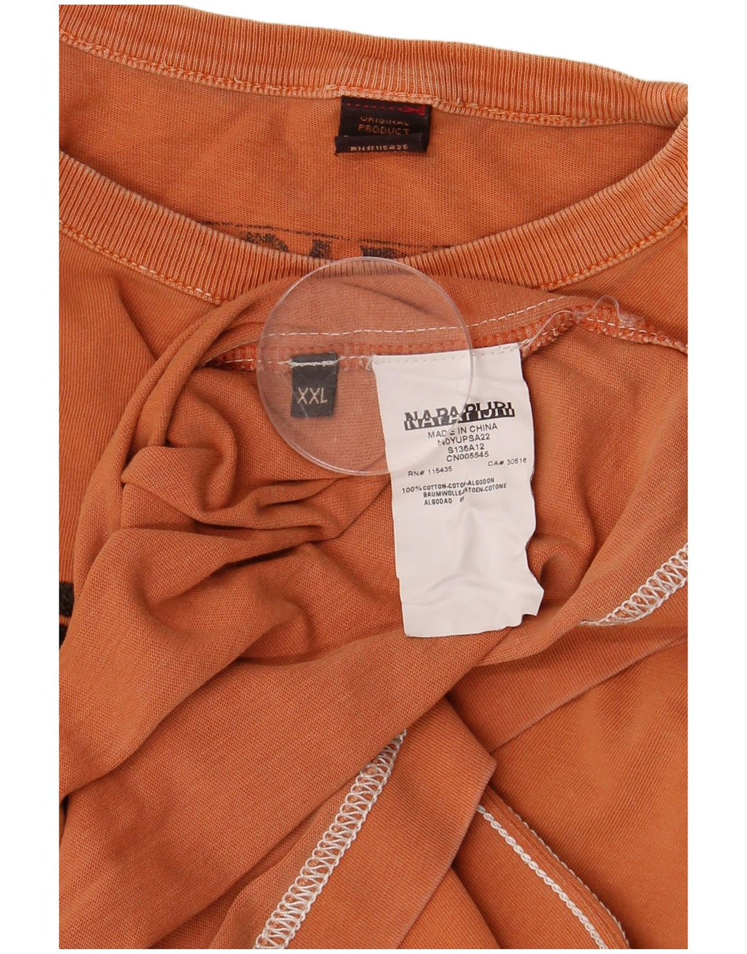 Męski T-shirt z grafiką NAPAPIJRI Top 2XL Pomarańczowa bawełna