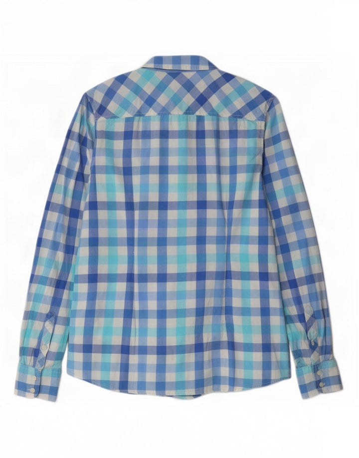 Koszula damska Tommy Hilfiger UK 10 Small, niebieska bawełniana kratka