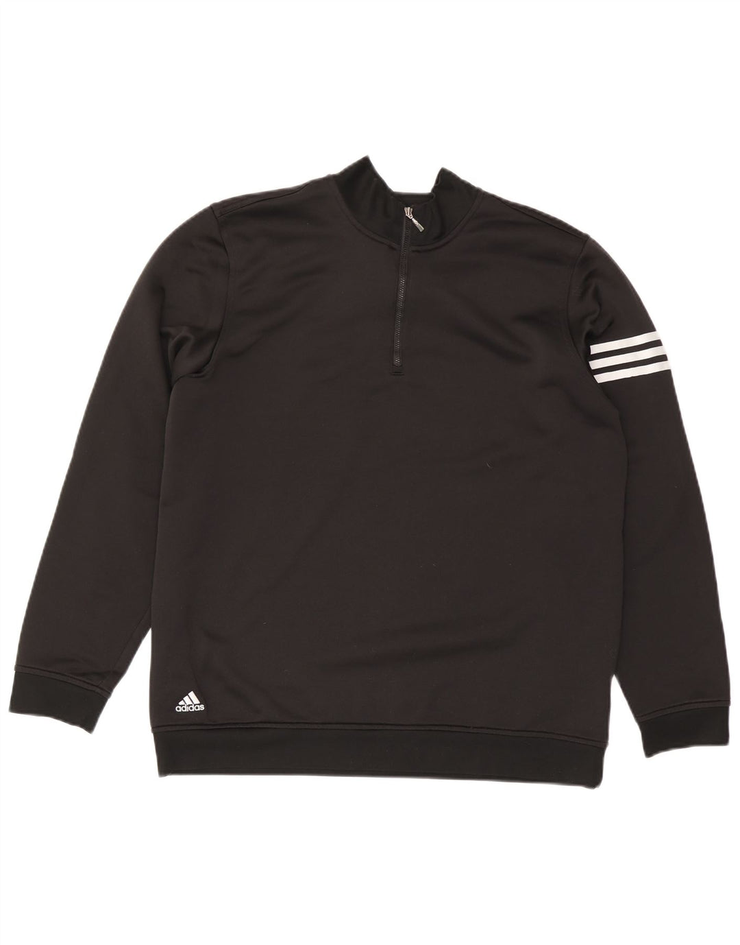 Męski sweter ADIDAS Climalite z zamkiem błyskawicznym, duży, czarny poliester