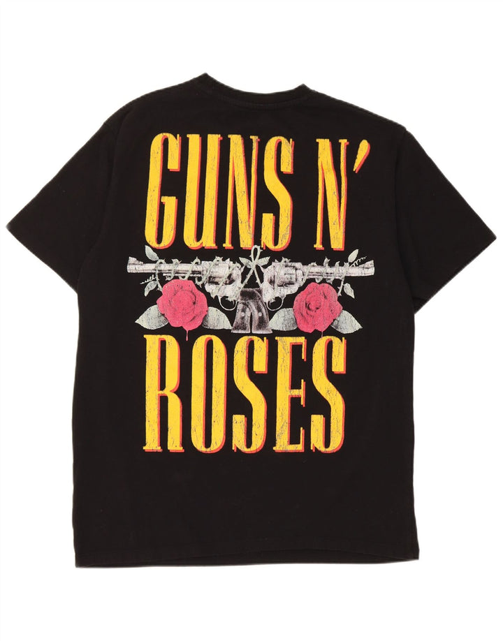 Męski T-shirt z grafiką Pull & Bear, średni czarny poliester