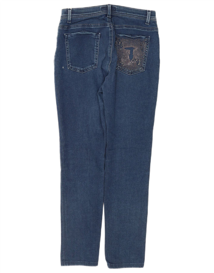 Jeansy damskie Trussardi W28 L28 granatowe