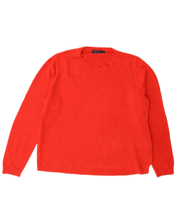 Marks & Spencer Damski sweter z okrągłym dekoltem, UK 18 XL, czerwony akryl
