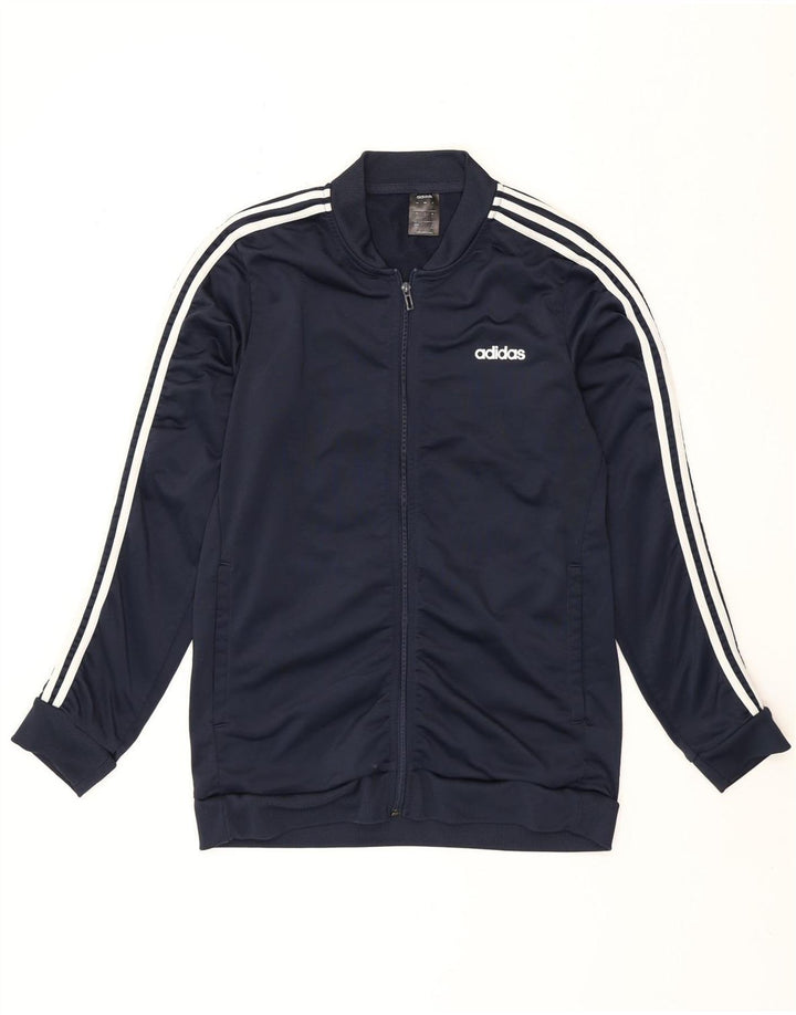 Adidas Męska bluza dresowa, duża granatowa, poliestrowa