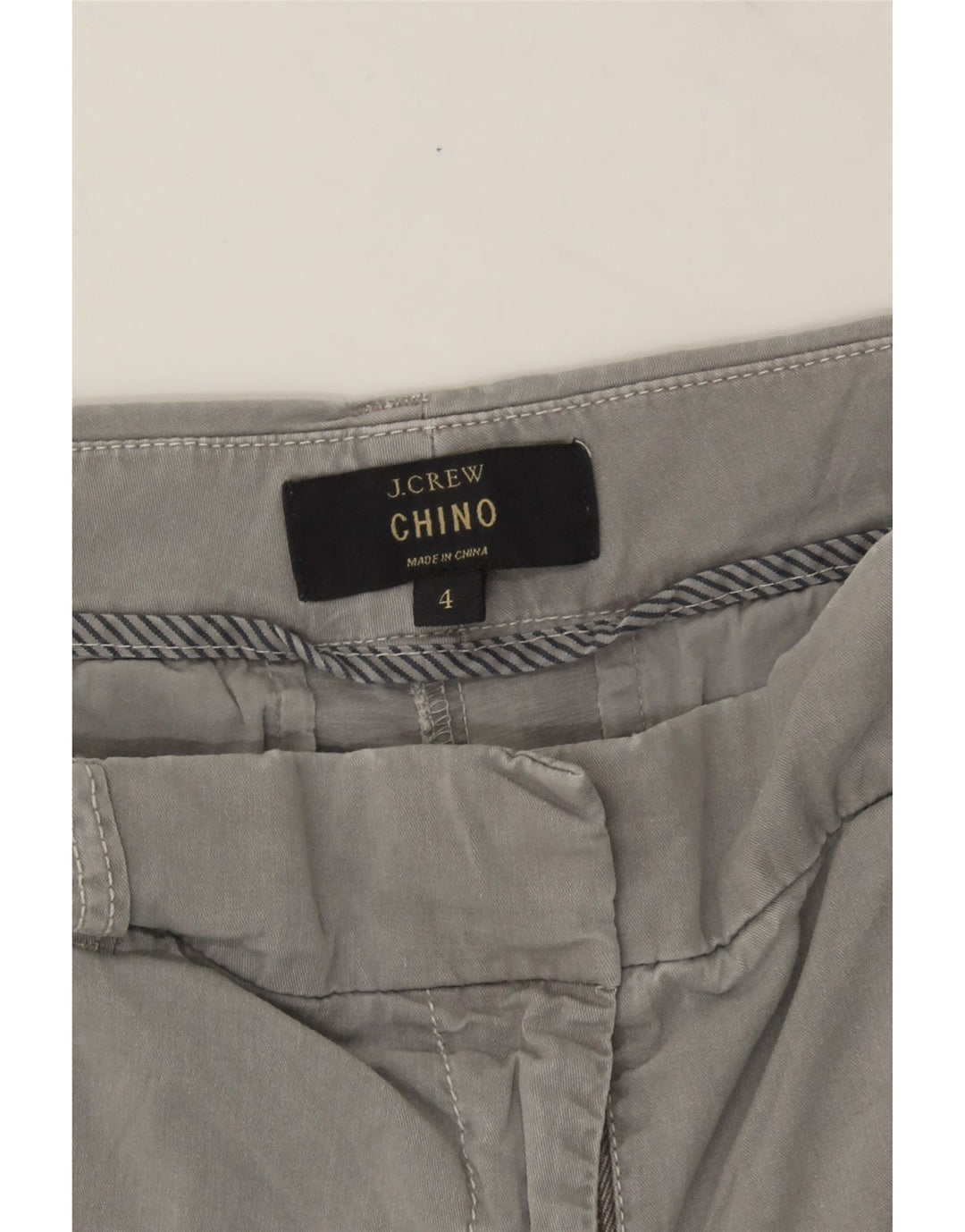 J. CREW Womens Chino Shorts US 4 Small W28 Grey Cotton Vintage J. Crew and Second-Hand J. Crew from Messina Hembry 