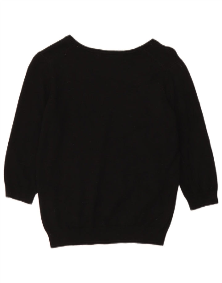 Marks & Spencer Damski sweter z dekoltem w kształcie litery V, UK 14, średni czarny