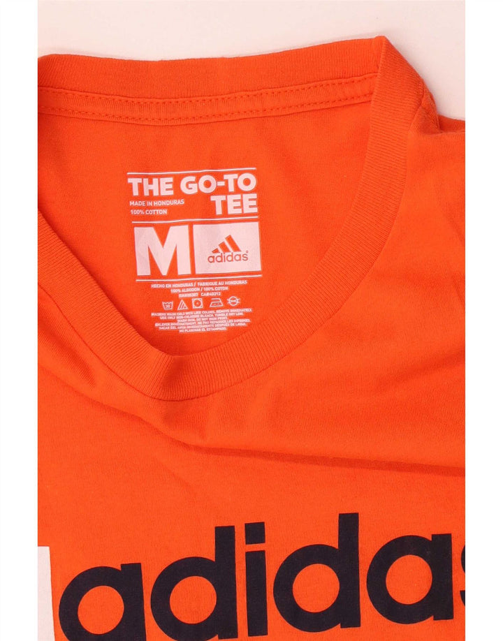 Męska koszulka z grafiką Adidas, średnia, pomarańczowa bawełna