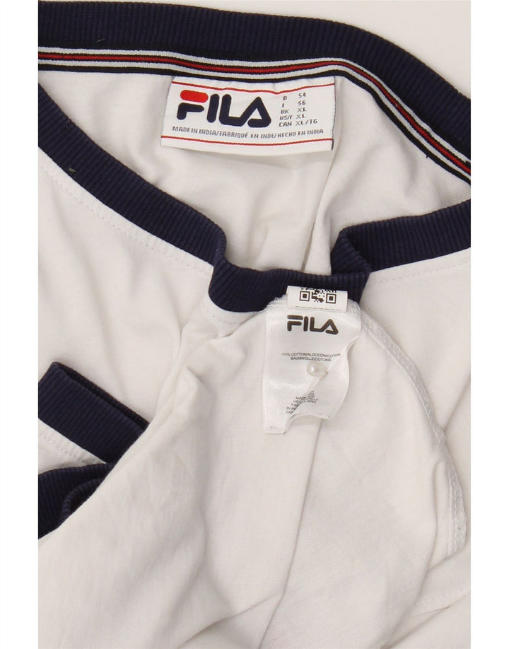 T-shirt męski Fila Top XL, biała bawełna