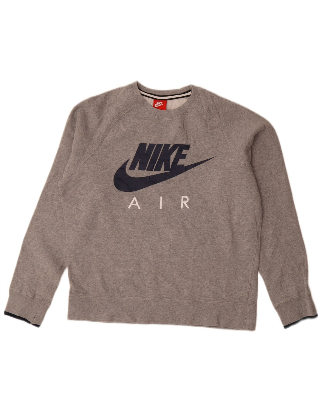 Męska bluza z grafiką Nike, średnia, szara, bawełniana nakrapiana